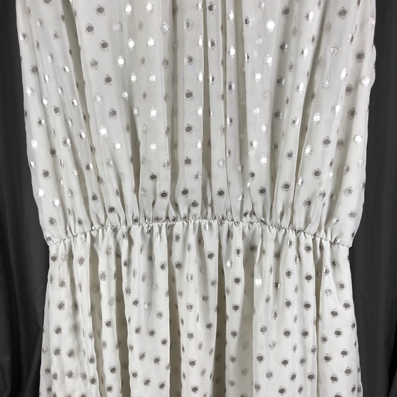 Maison Jules White Silver Dot Flowy Dress - Picture 3 of 5